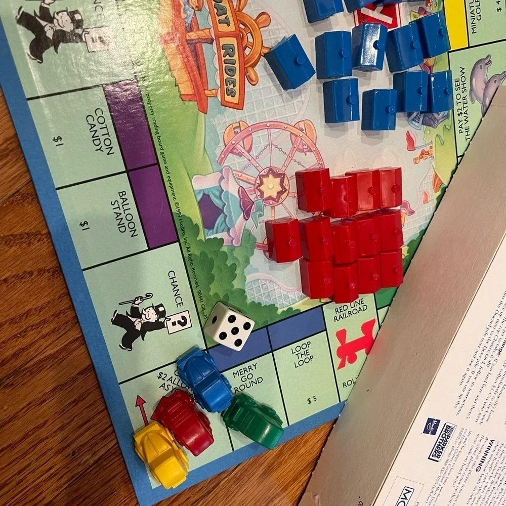 Monopoly Rollercoaster Junior Board Game by Hasbro 1999